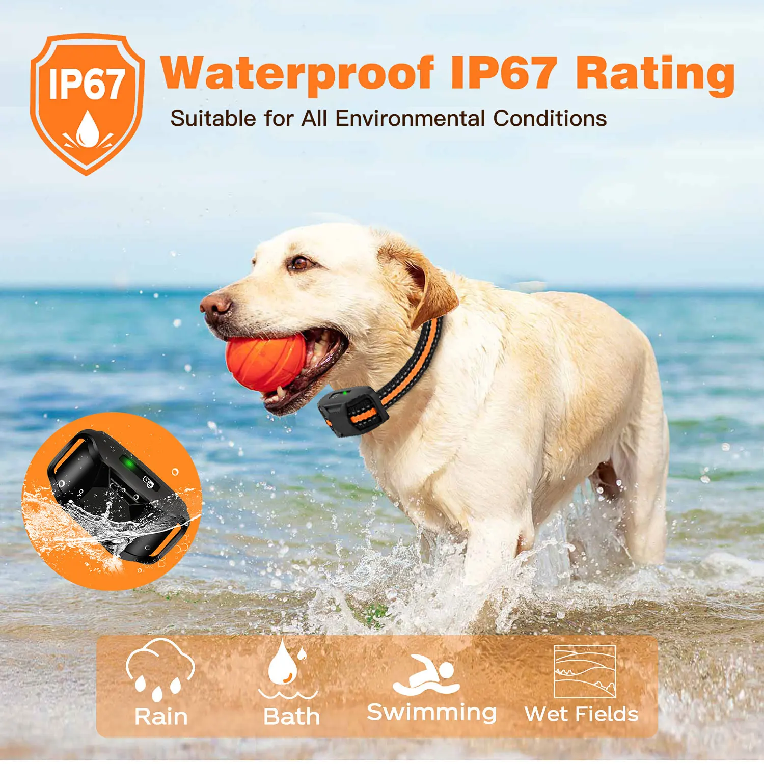 3300Ft Electric Dog Training Collar Remote Control Waterproof Pet BehaviorFor 5-120lbs Puppy With Shock Vibration - Image 5