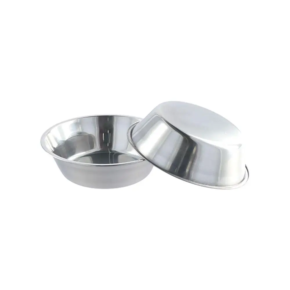 Durable Large Capacity Dog Bowl Non-rust Stainless Steel Cat Feeder Silver Pet Food Container Kitten - Image 6