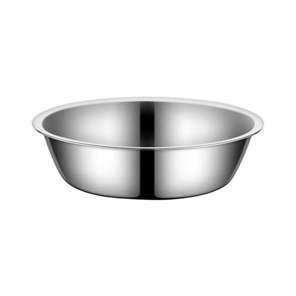 Durable Large Capacity Dog Bowl Non-rust Stainless Steel Cat Feeder Silver Pet Food Container Kitten